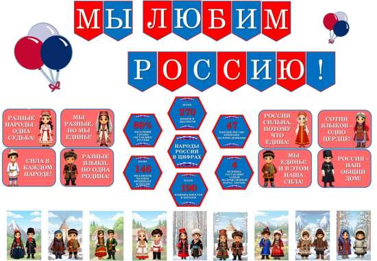 Оформление для кабинета/зала "Год народного единства России".