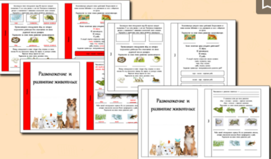 Рабочий лист по окружающему миру для 3 класса по теме: «Размножение и развитие животных».