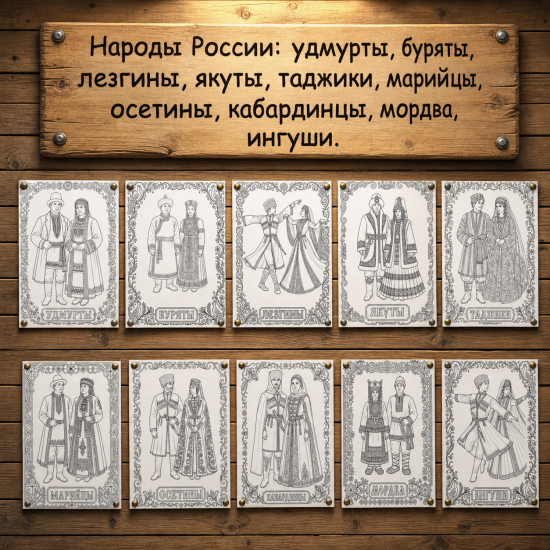Раскраски "Народы России"