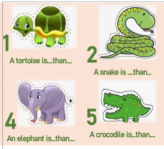 Board game levels of comparison the adjectives