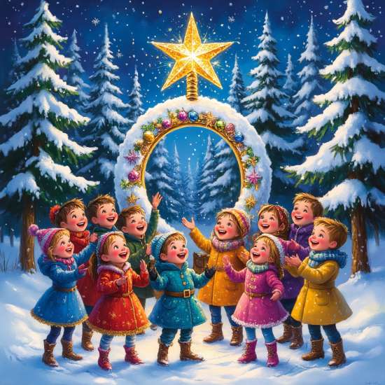 Сценарий новогоднего утренника:Новогодние игры: Эстафета пяти колец