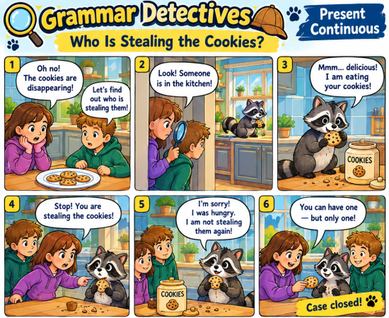 Grammar Detectives — комикс по английской грамматике для детей 9–12 лет
