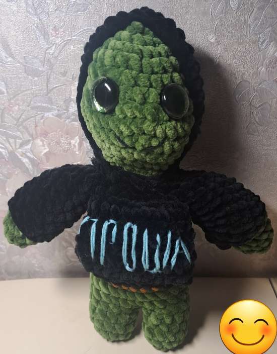Мастер-класс по вязанию черепашки "Проша" в худи в технике амигуруми